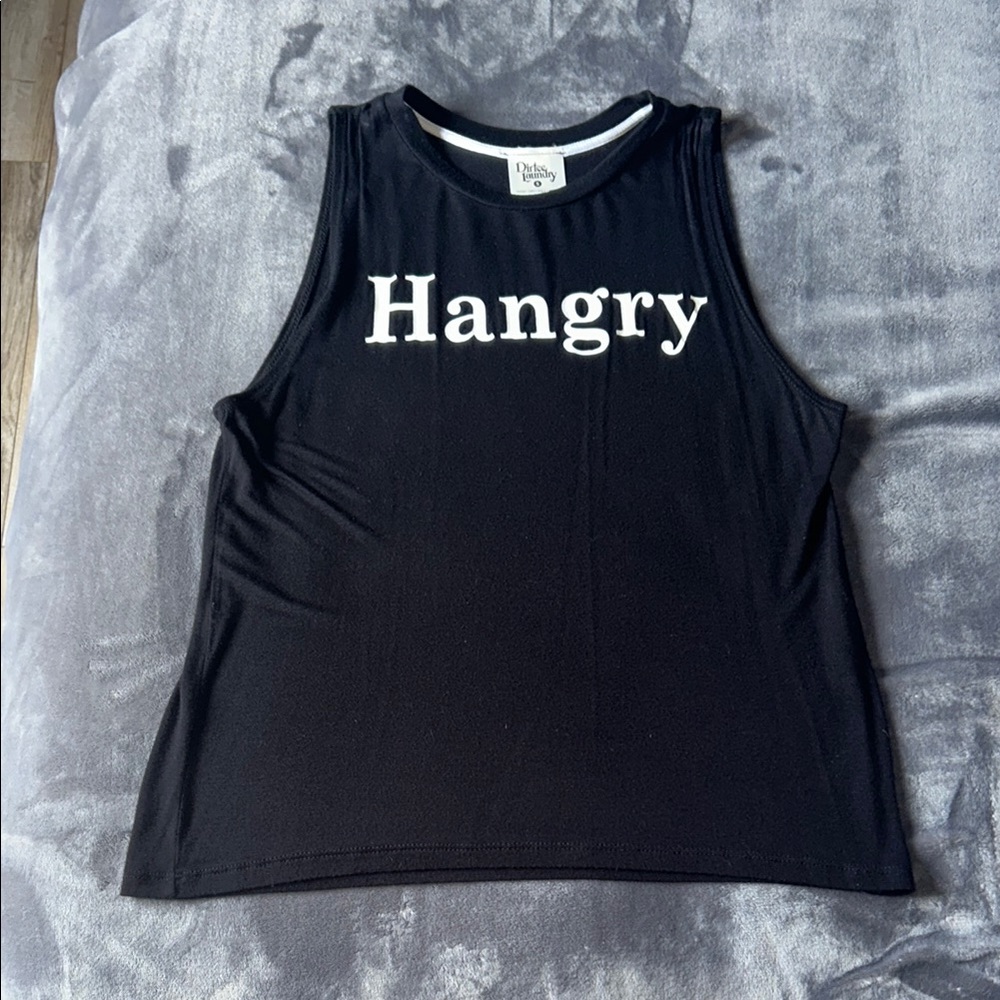 Black 'Hangry' Sleeveless Top